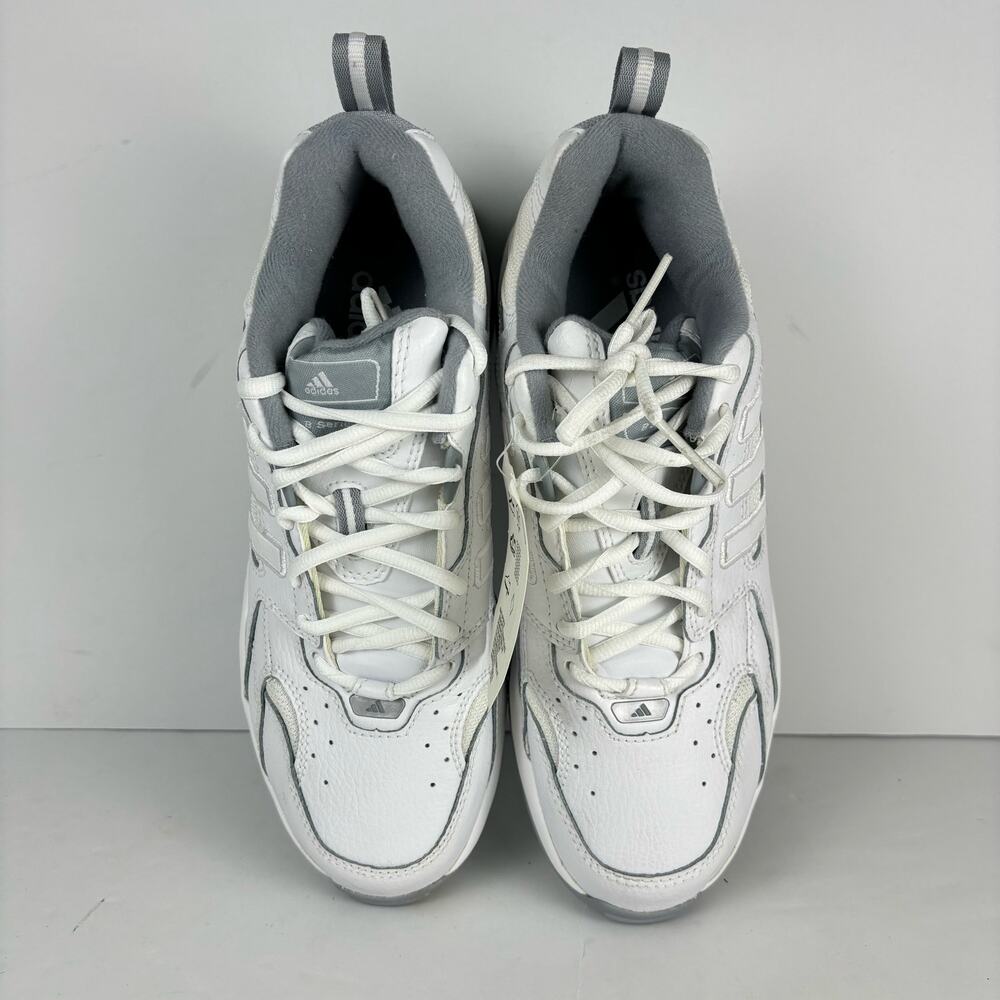 Vintage Adidas B49 white grey training shoes sneakers womens 8.5 Deadstock NOS - Picture 4 of 9